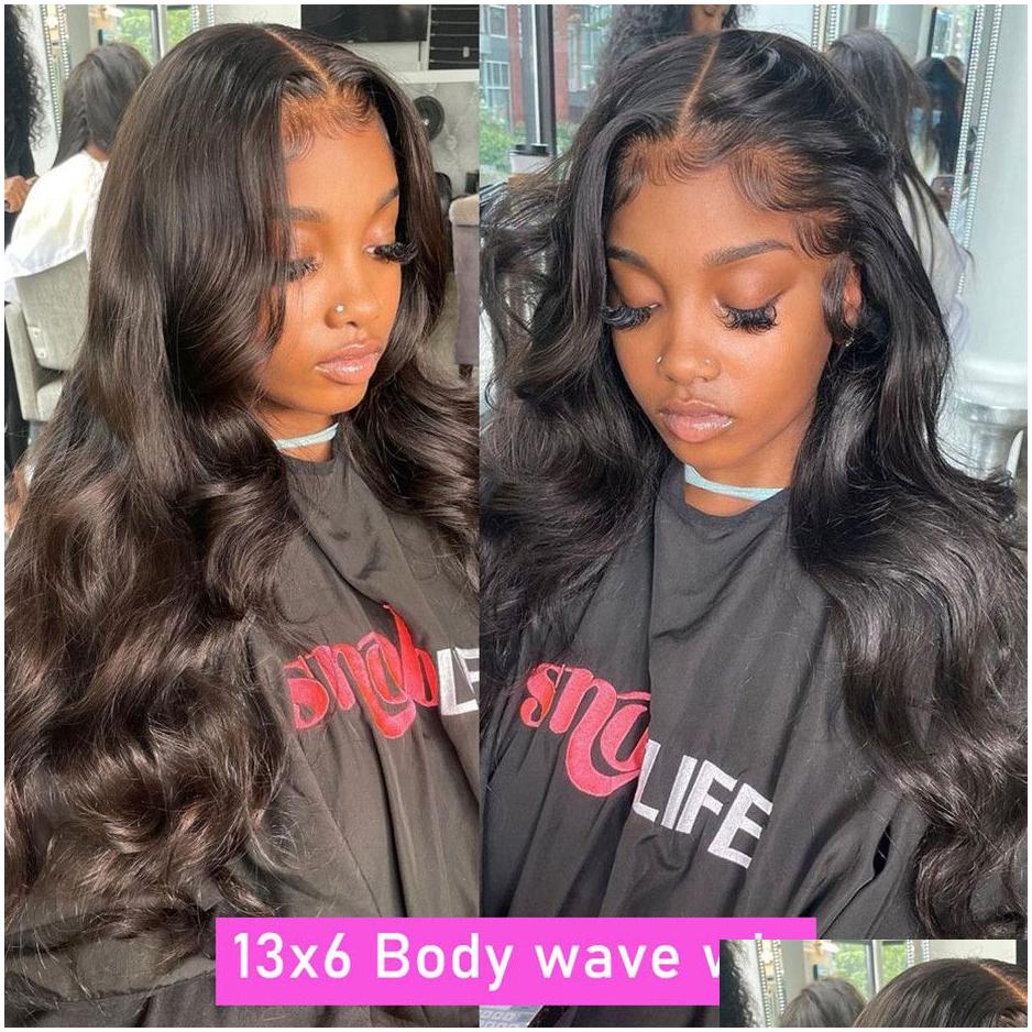 Synthetic Wigs Body Wave Glueless Wig Human Hair 13X4 Lace Front Ready To Wear 360 Preplucked 13X6 Frontal Drop Delivery Hair Product Dhwra