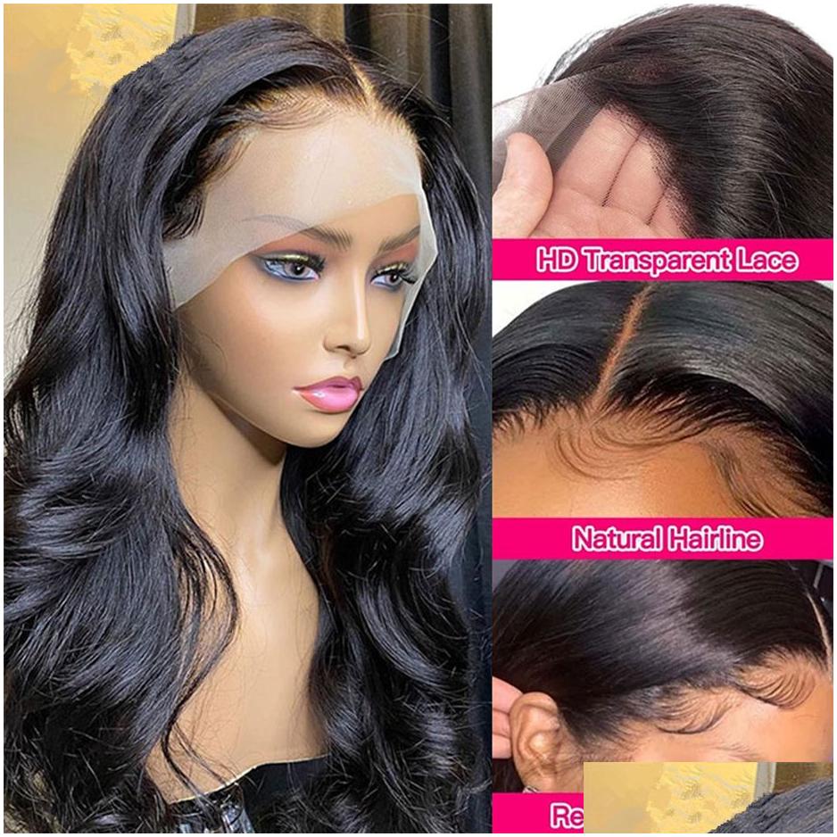 Synthetic Wigs Body Wave Glueless Wig Human Hair 13X4 Lace Front Ready To Wear 360 Preplucked 13X6 Frontal Drop Delivery Hair Product Dhwra