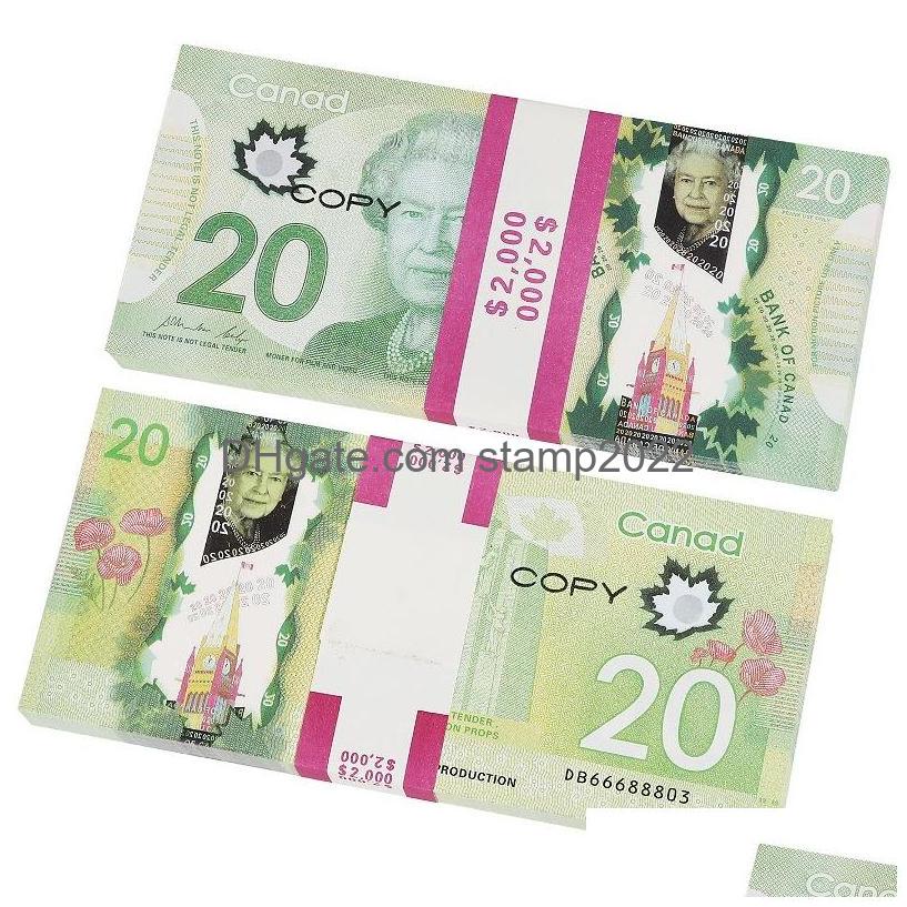 Other Festive Party Supplies 50% Size Prop Money Cad Canadian Dollar Canada Banknotes Fake Notes Movie Moneys For Tiktok Youtube G Dh7Wy 316