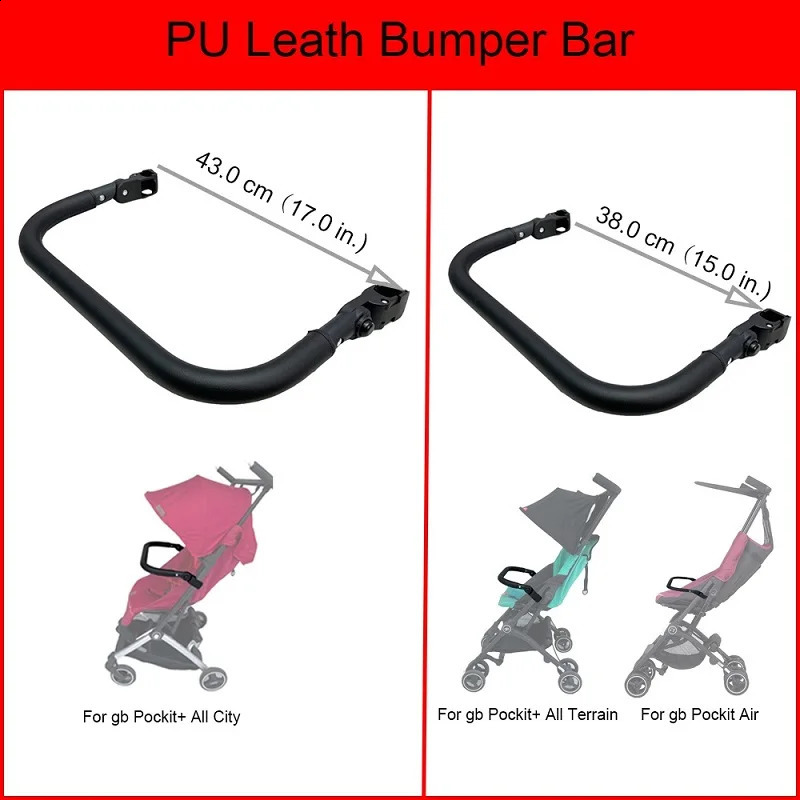 Stroller Accessories Bumper Bar Leather Armrest Handlail For gb Pockit All City gb Pockit Air and gb Pockit All-terrain 240130