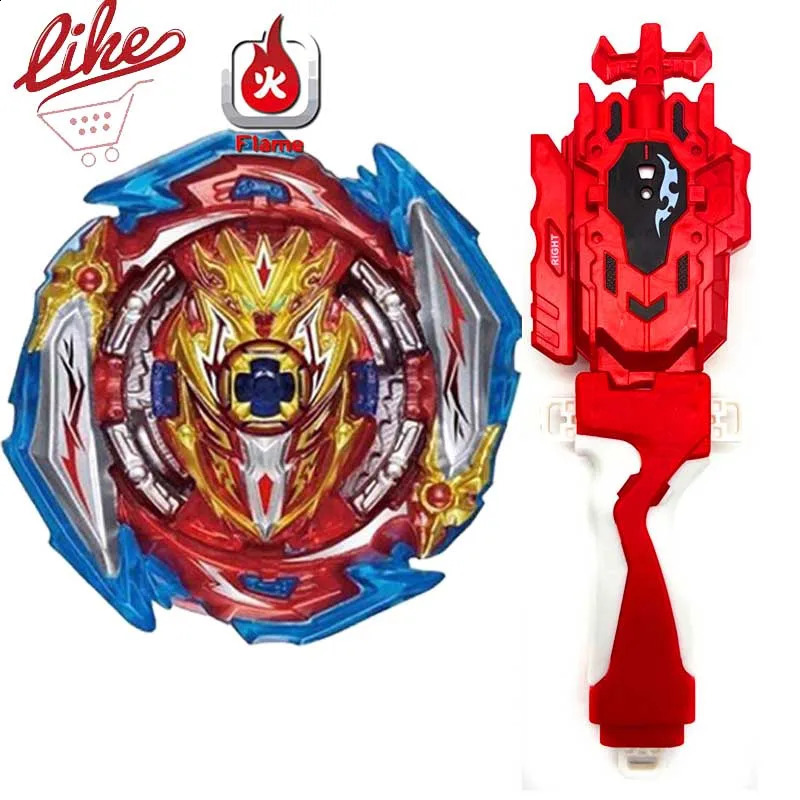 Laike Superking B173 Infinite Achilles Spinning Top Bey with Launcher Handle Set Toys for Children 240131