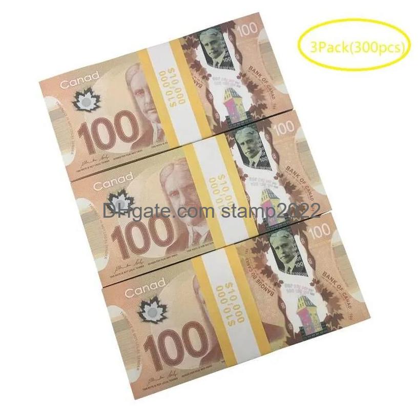 Other Festive Party Supplies 50% Size Prop Money Cad Canadian Dollar Canada Banknotes Fake Notes Movie Moneys For Tiktok Youtube G Dh7Wy 943