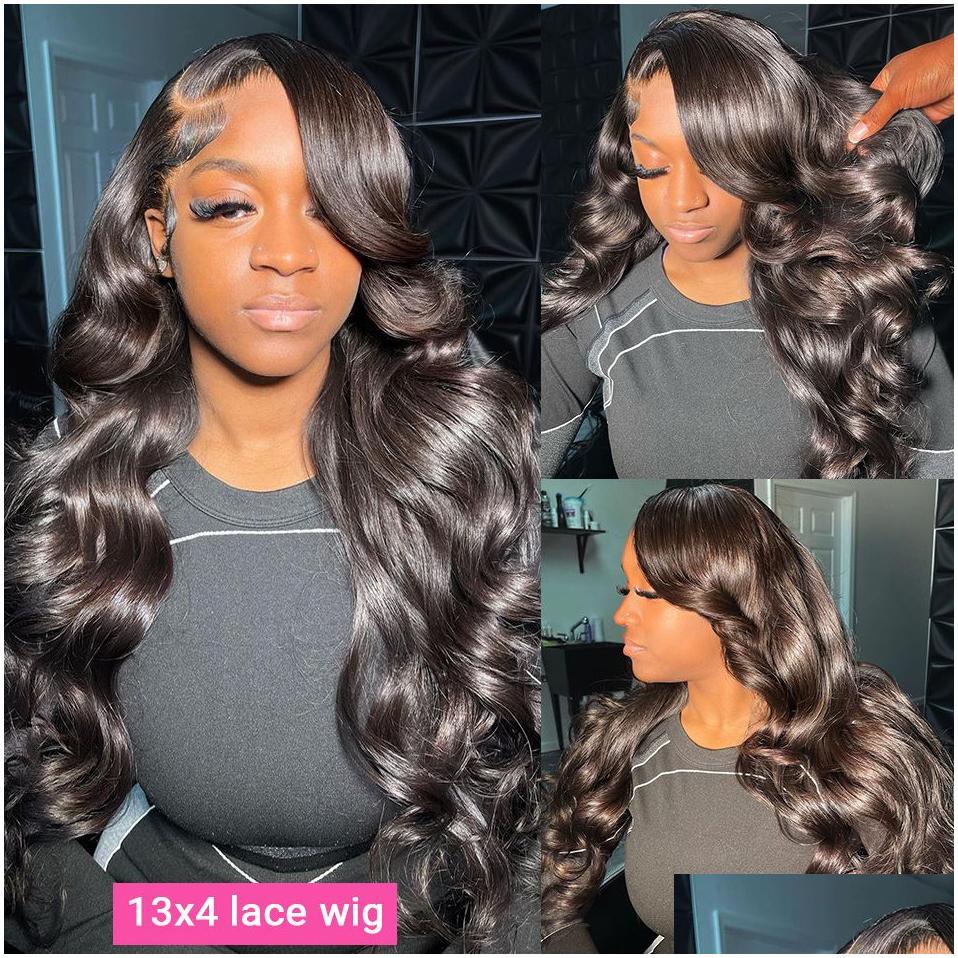 Synthetic Wigs Body Wave Glueless Wig Human Hair 13X4 Lace Front Ready To Wear 360 Preplucked 13X6 Frontal Drop Delivery Hair Product Dhwra