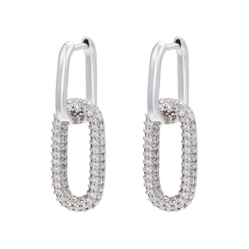 Choucong Stunning Dangle Earrings Luxury Jewelry 925 Sterling Silver Pave White Sapphire CZ Diamond Gemstones Party Women Tassels Wedding Drop Earring
