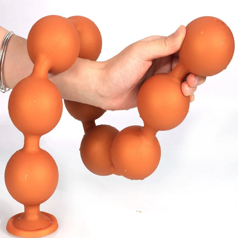 SXXXL Anal Plug Prostate Massage Dildo Long Butt Enhancer 18 Sex Toys For Women Men Vaginal Anus Pull Bead Deep 240202