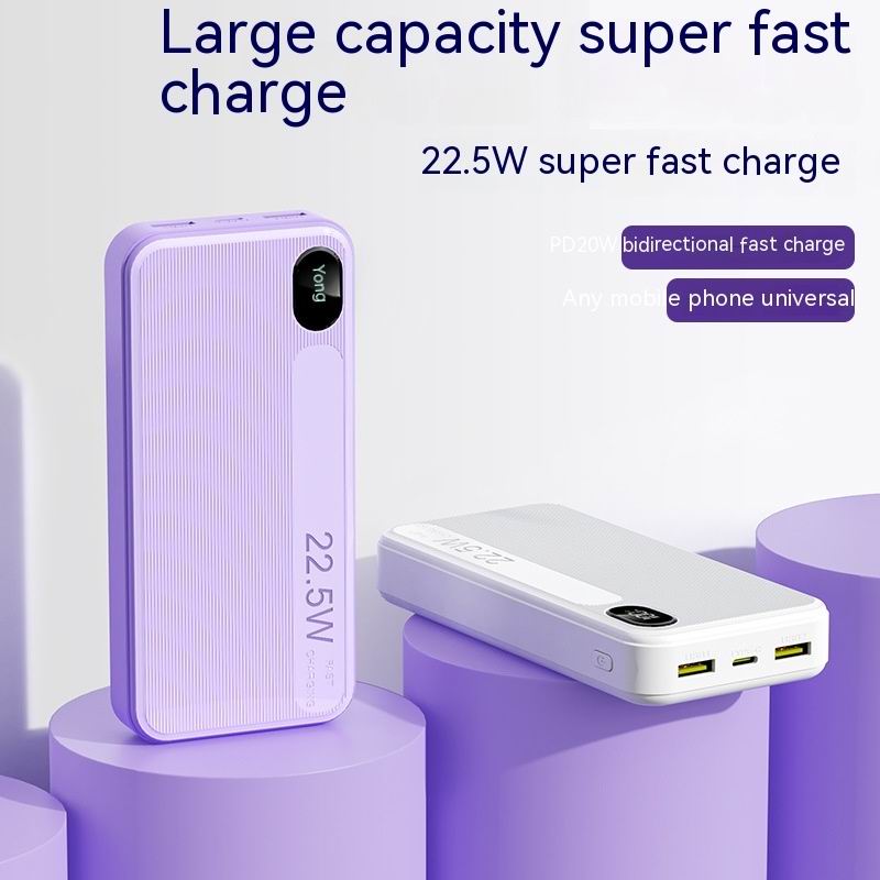 Large Capacity Power Bank Super 20000mAh Fast Charging Power Supply 22.5w Power Banks for iPhone Huawei Samsung