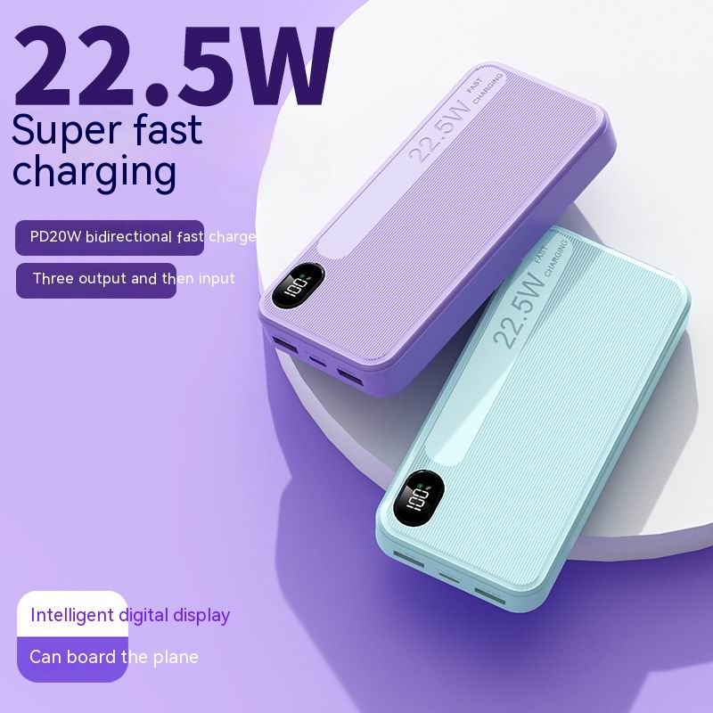 Large Capacity Power Bank Super 20000mAh Fast Charging Power Supply 22.5w Power Banks for iPhone Huawei Samsung