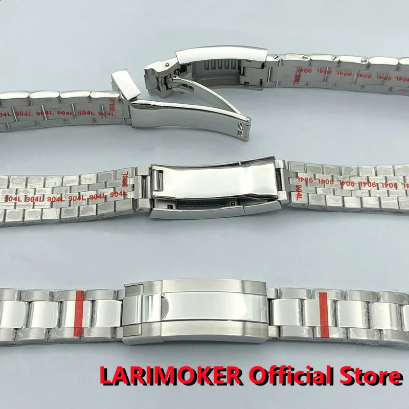 20mm 904L bracelet Solid Stainless Steel Watch Band Folding Buckle OystersJubilee Mens Strap Suitable for 36mm 40mm41mm case 240125
