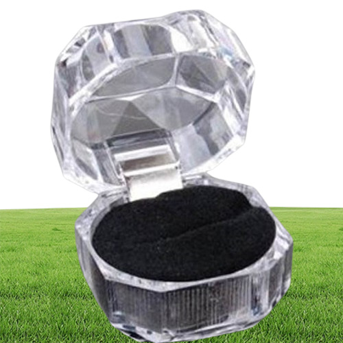 20pcslot Three Color Options Jewelry Package Ring Earring Box Acrylic Transparent Wedding Packaging Jewelry Box