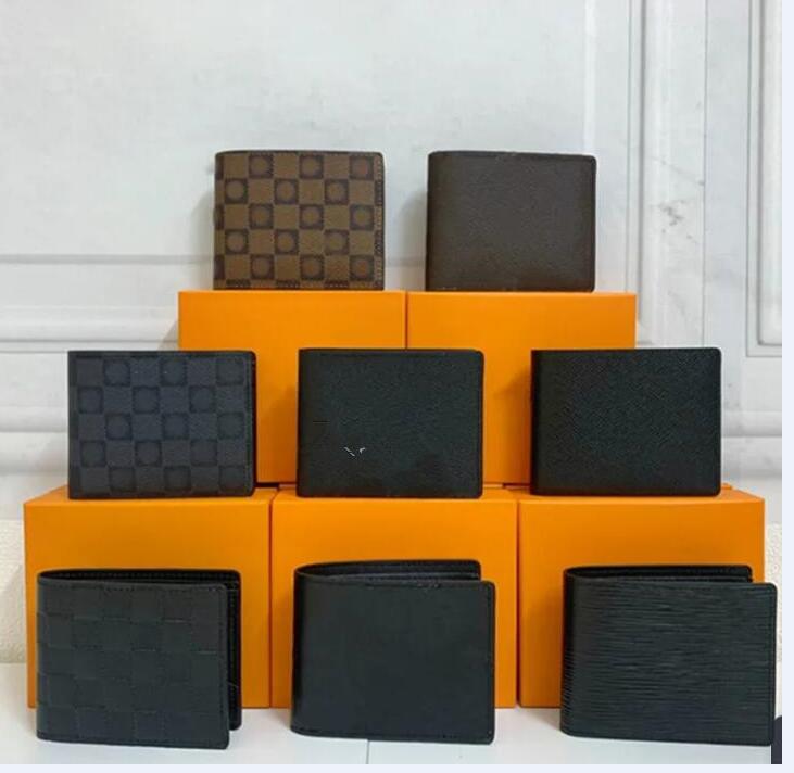 Mens Designer''Louiseities''Viutonities'wallet women purse High quality fashion short plaid Wallet portafoglio uomo Complete set of original box 3 colors