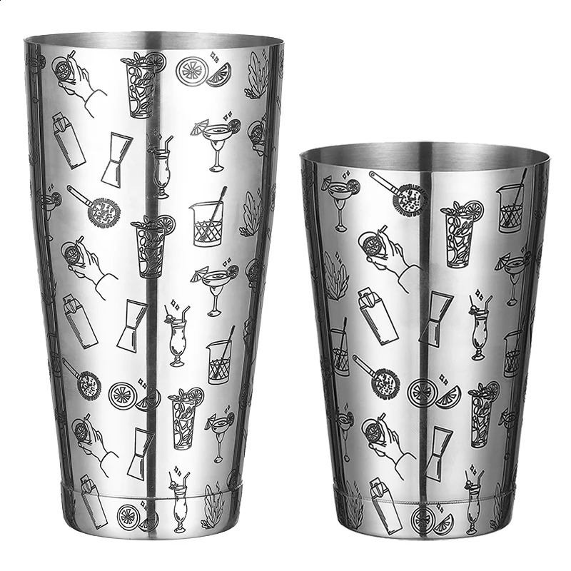 Stainless Steel Boston Shaker Bar Shaker with different Surface Finish -2 Piece Cocktail Shaker 15-Ounce and 25-Ounce 240130