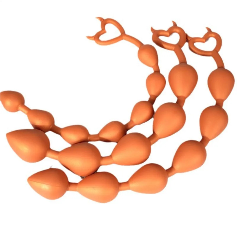 SXXXL Anal Plug Prostate Massage Dildo Long Butt Enhancer 18 Sex Toys For Women Men Vaginal Anus Pull Bead Deep 240202