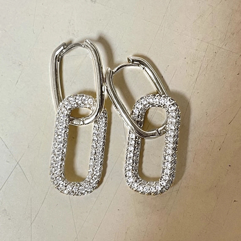 Choucong Stunning Dangle Earrings Luxury Jewelry 925 Sterling Silver Pave White Sapphire CZ Diamond Gemstones Party Women Tassels Wedding Drop Earring
