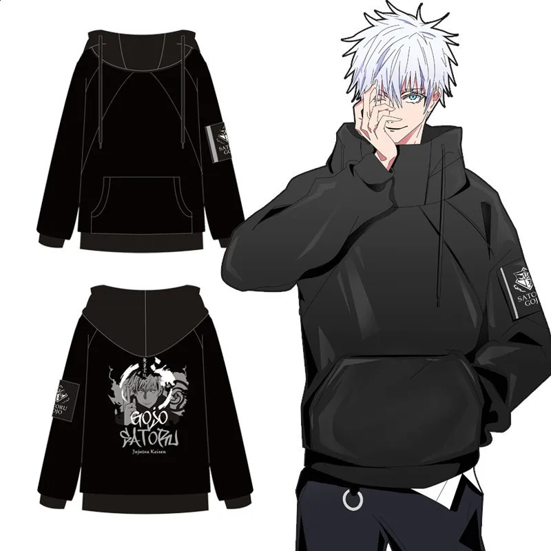 Jujutsu Kaisen Gojo Satoru Itadori Yuji Cosplay Costume Adult Unisex Pullover Coat Casual Hoodie Jacket Pants Suit 240201