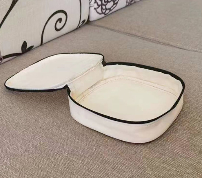 Makeup white square women's Classic wash desktop storage travel portable make up bag