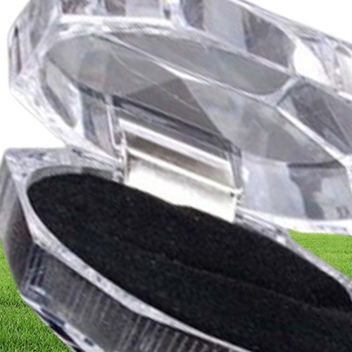 20pcslot Three Color Options Jewelry Package Ring Earring Box Acrylic Transparent Wedding Packaging Jewelry Box