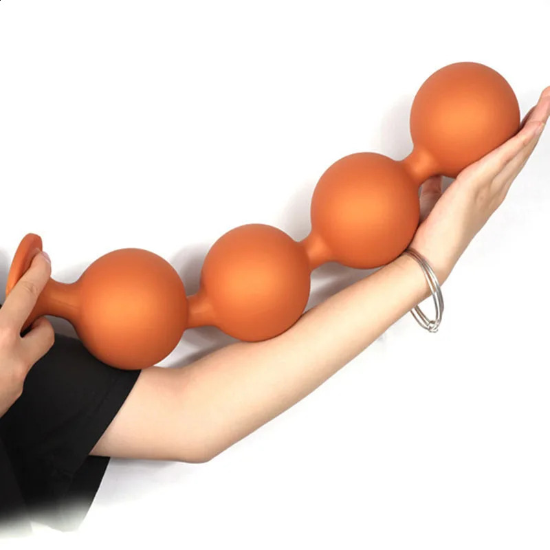 SXXXL Anal Plug Prostate Massage Dildo Long Butt Enhancer 18 Sex Toys For Women Men Vaginal Anus Pull Bead Deep 240202