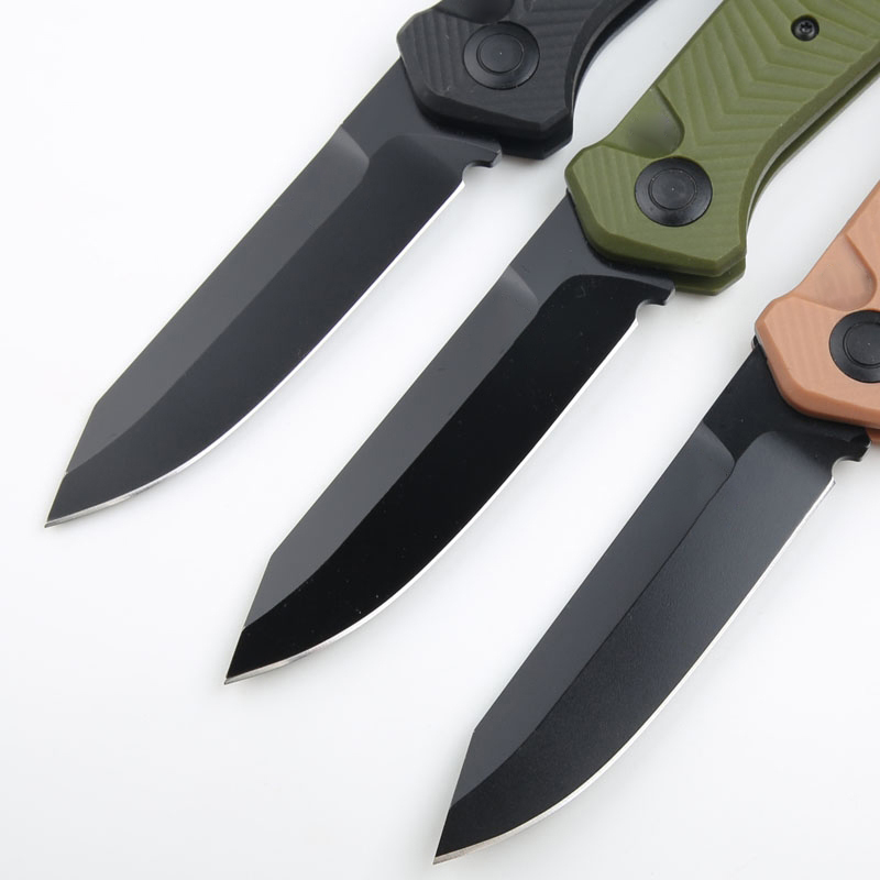 BM 8551BK Tactical Knife S35VN Black Titanium Coating Blade CNC GRN Handle Outdoor Camping Hiking EDC Pocket Knives with Retail Box