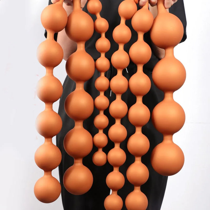 SXXXL Anal Plug Prostate Massage Dildo Long Butt Enhancer 18 Sex Toys For Women Men Vaginal Anus Pull Bead Deep 240202