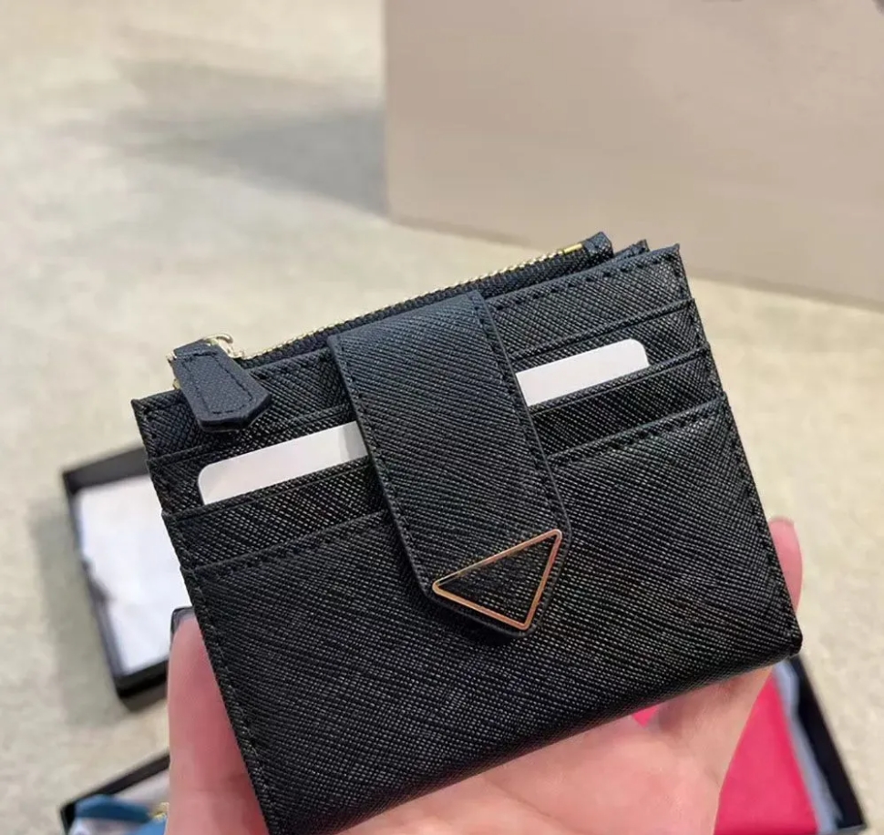 Designer leather Wallet Stylish Men Folding Long zipper triangle Wallets Purse Card Holder Notes Money Purses With Box Flip Wallet Multiple styles AA1888