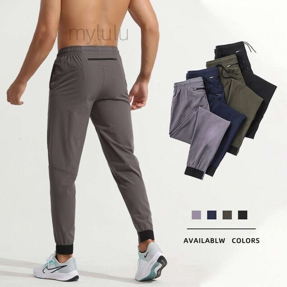 Mens Jogger Long Pants Sport Yoga Outfit Quick Dry Drawstring Gym Pockets Sweatpants Trousers Mens Casual Elastic Waist fitness