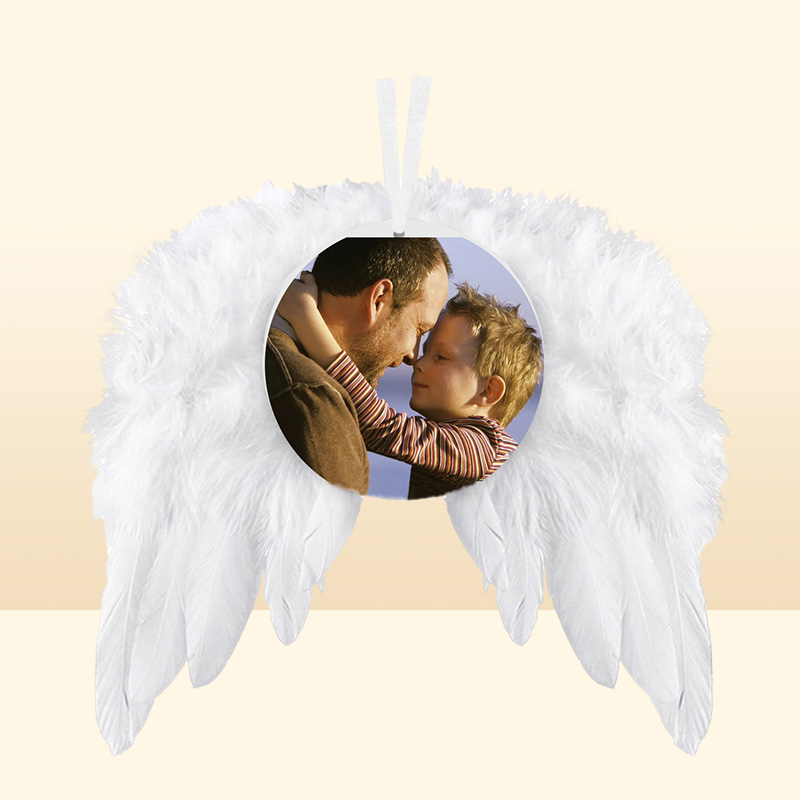 New Feather wings sublimation ornament Wooden Christmas sublimation blanks angel wings Z117389530