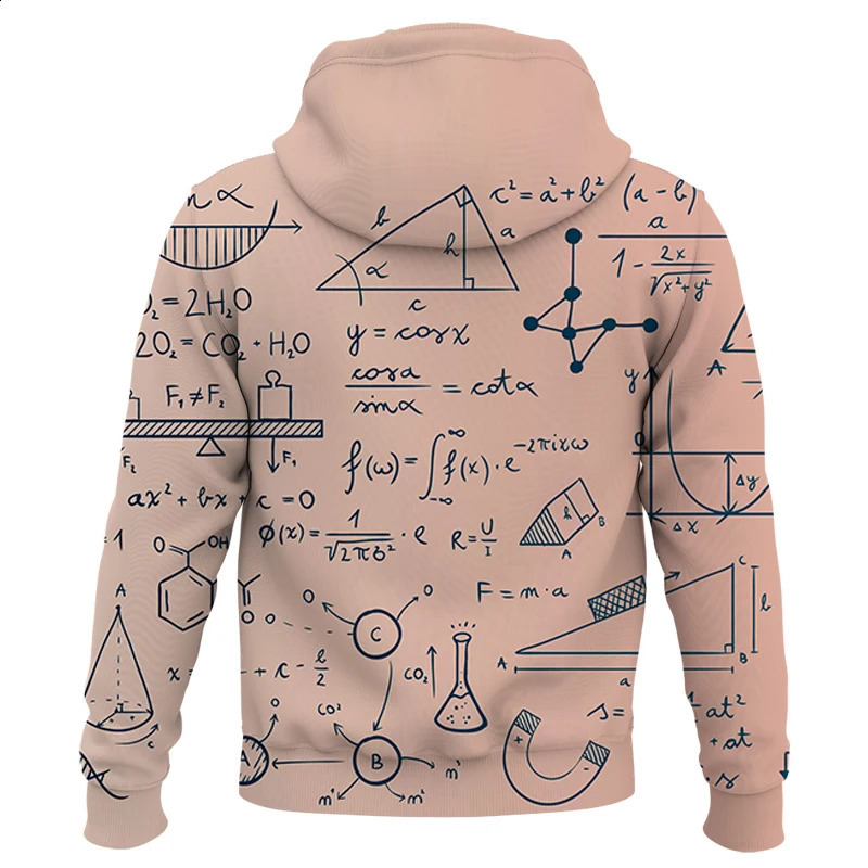3D Print mathematical formula Sweatshirt HipHop Hoodie LongSleeve Casual Pullover Sweatshirt Women And Men mens hoodies Tops 240119