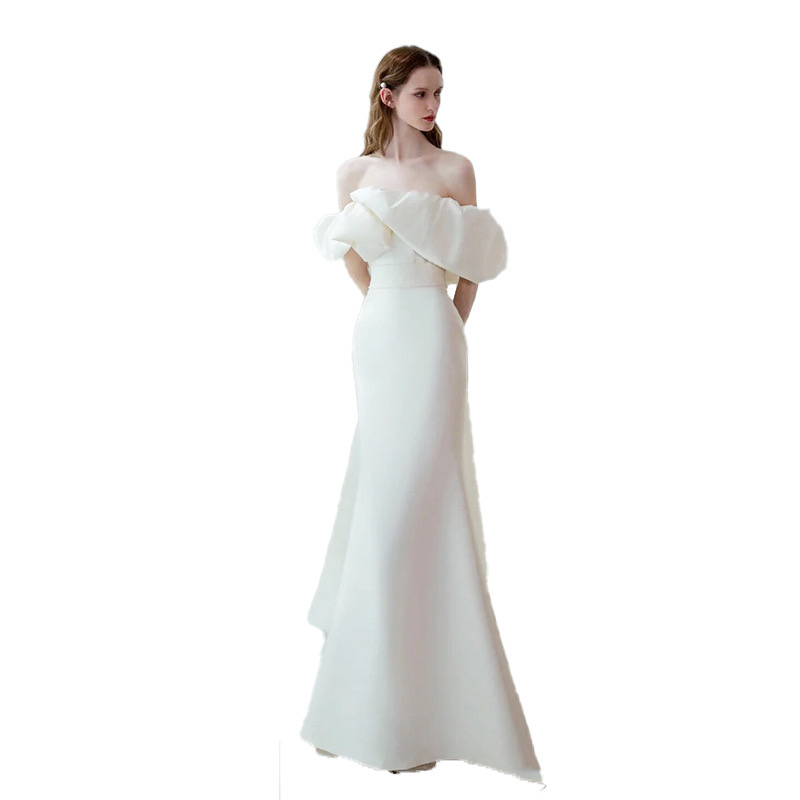sexy boho off shoulder mermaid wedding dresses plus size sweep train backless custom made bridal gowns 3D wers Backless summer princess Boho Bride Gow