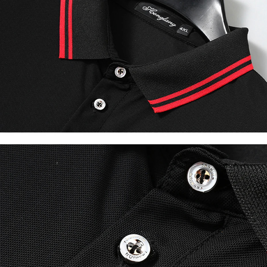 Long Sleeve Polo Shirt Men Spring Autumn Polo Shirts Plus Size 10XL 11XL Fashion Casual Long Sleeve Tops Male Polo Big Size 11XL 240123