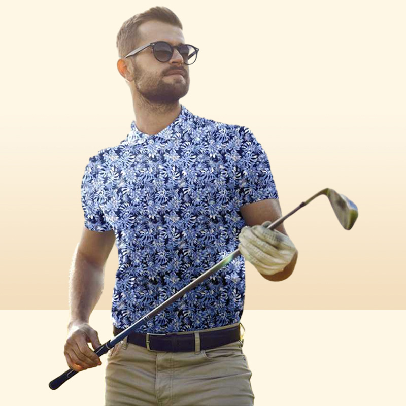 Men039s Polos British Men39s Golf Shirt Lapel Highend Fashion Brand Casual Quality Top Spring SummerMen039s Men03