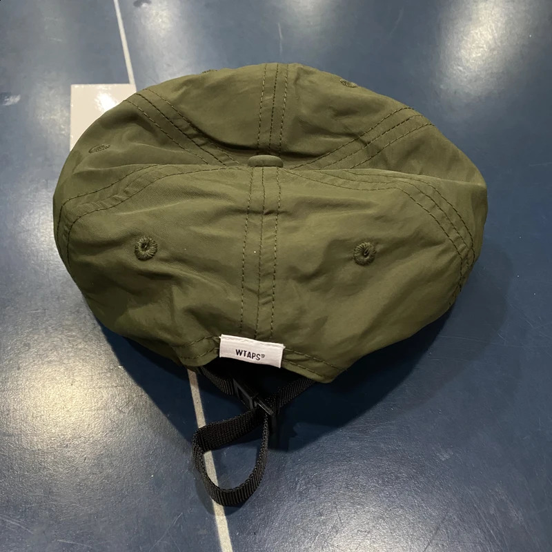 Black Green WTAPS Baseball Cap Comfort Breathable Softtop Flat Brim Hat Men Women High Street Hip Hop Wtaps Caps 240130