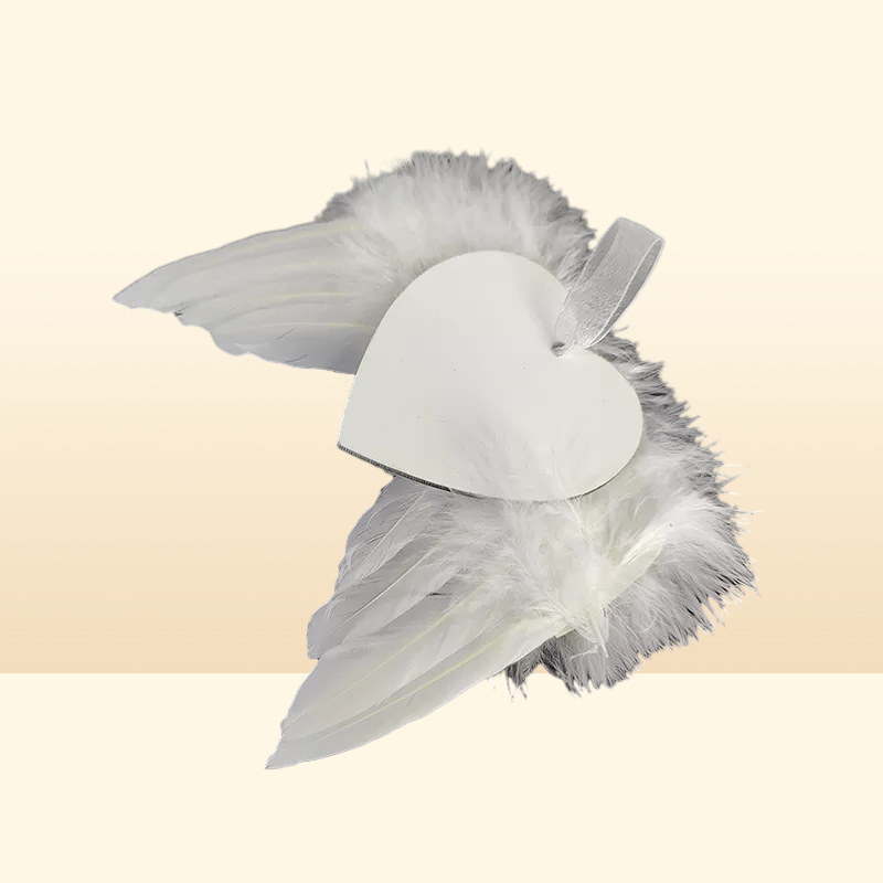 New Feather wings sublimation ornament Wooden Christmas sublimation blanks angel wings Z117389530