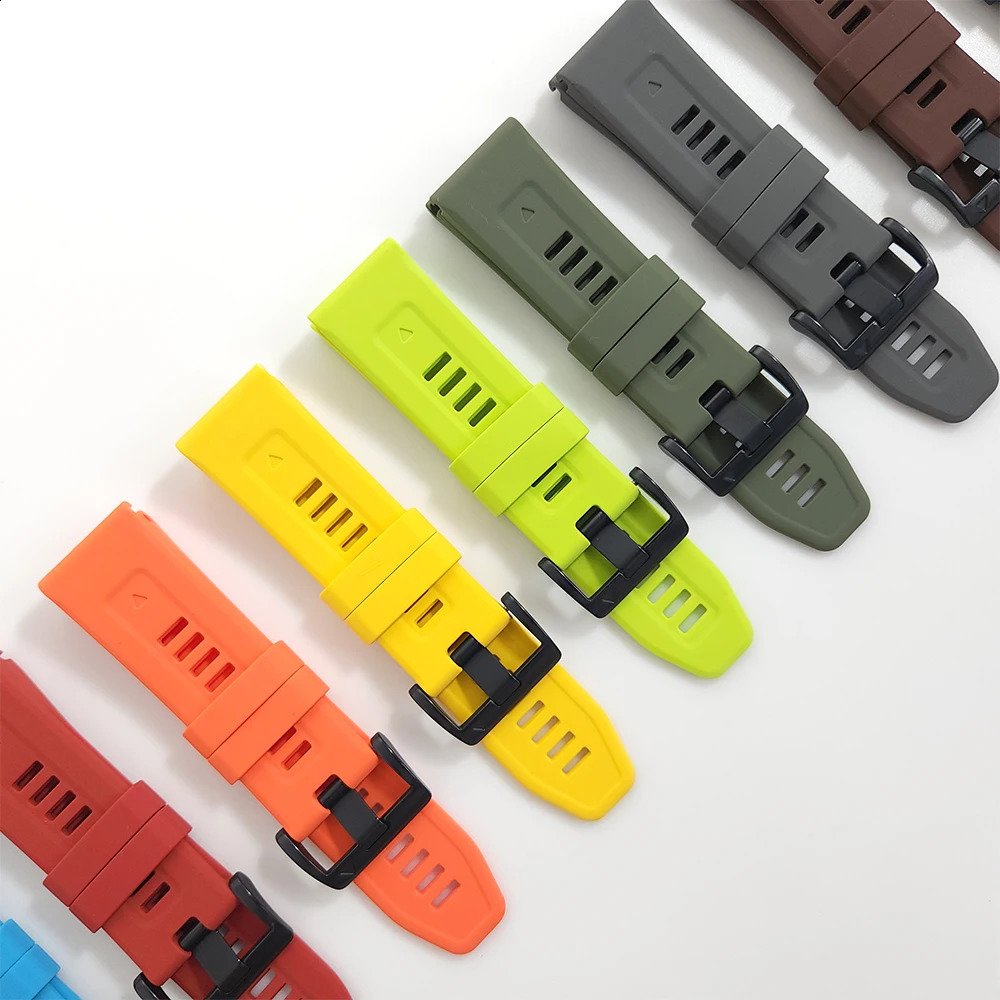 Two Tone Silicone Watch Band QuickFit 22mm 26mm For Garmin Epix Pro Gen 2 47mm 51mmFenix 7X 7 ProQuatix 6 6X 5X Strap Bracelet 240125