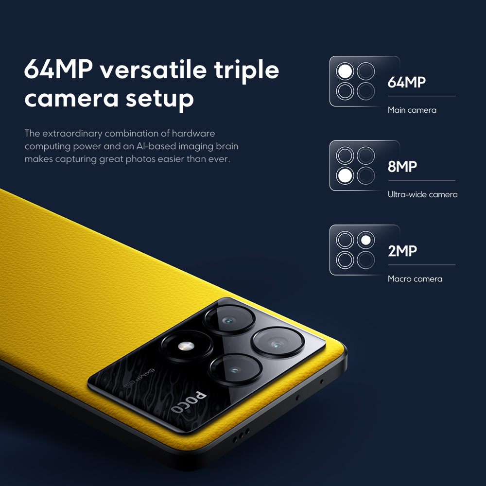 POCO X6 Pro 5G 256GB/512GB Global Version Dimensity 8300-Ultra 67W Charging 64MP Triple Camera 120Hz 5000mAh NFC