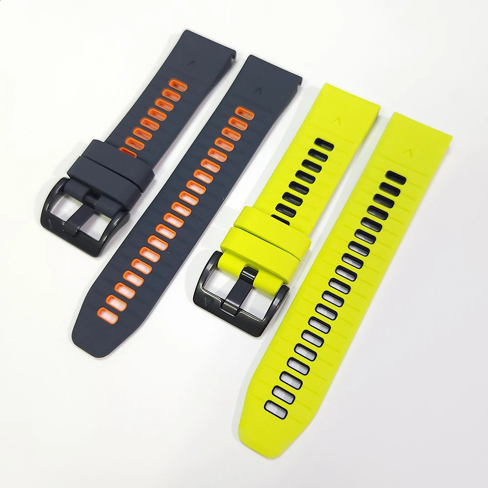 Two Tone Silicone Watch Band QuickFit 22mm 26mm For Garmin Epix Pro Gen 2 47mm 51mmFenix 7X 7 ProQuatix 6 6X 5X Strap Bracelet 240125