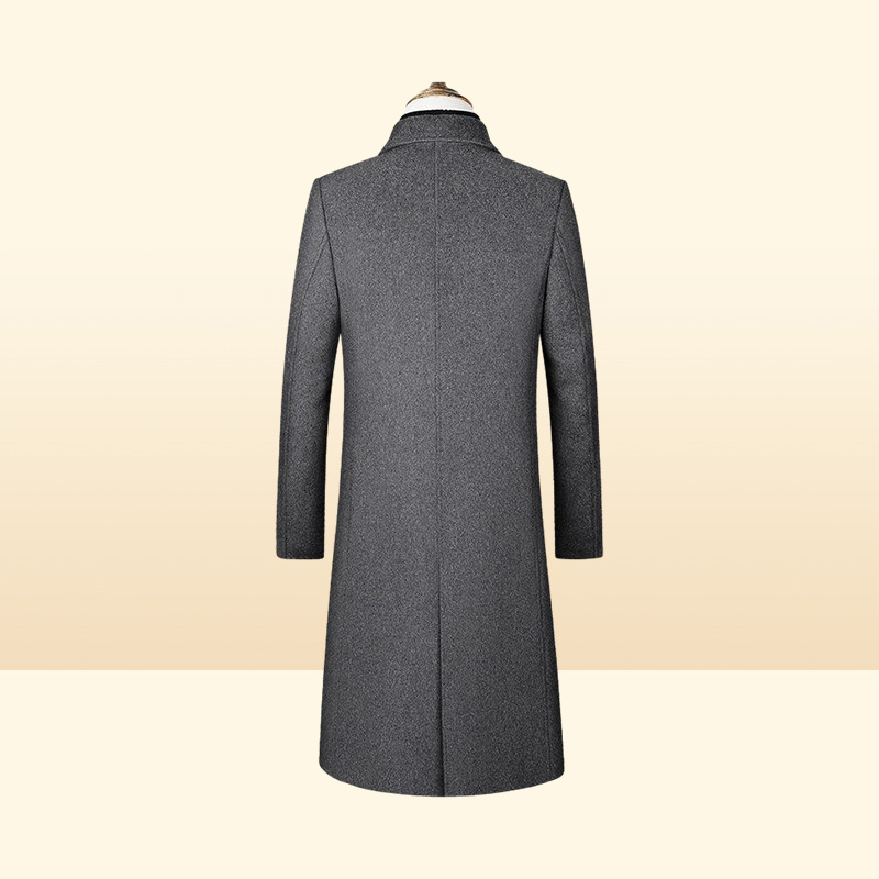 Men039s Wool Extra Long Trench Coat Male Winter Brand Mens Cashmere Slim Fit Woolen Peacoat Windbreaker Manteau Homme 4XL