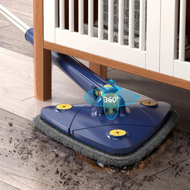 Rotating Triangular Mop 360° Adjustable Cleaning Window Washing Squeeze Mops To Clean Wall Ceilings Floor Broom 240123