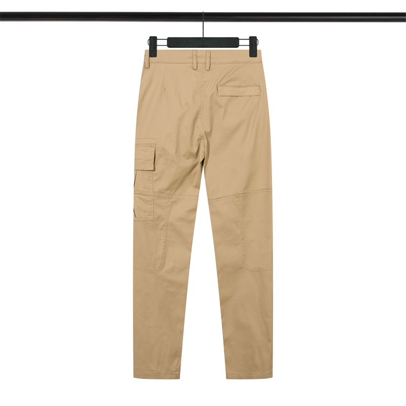 23Designer new autumn stone zipper pocket elastic cargo pants high-end men's casual pants30-36
