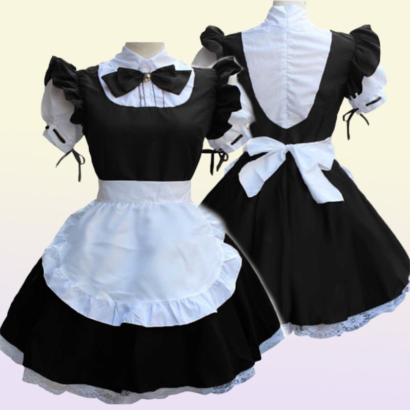 Sexy French Maid Costume Gothic Lolita Dress Anime Cosplay Sissy Maid Uniform Ps Size Halloween Costumes For Women 2021 Y09778998