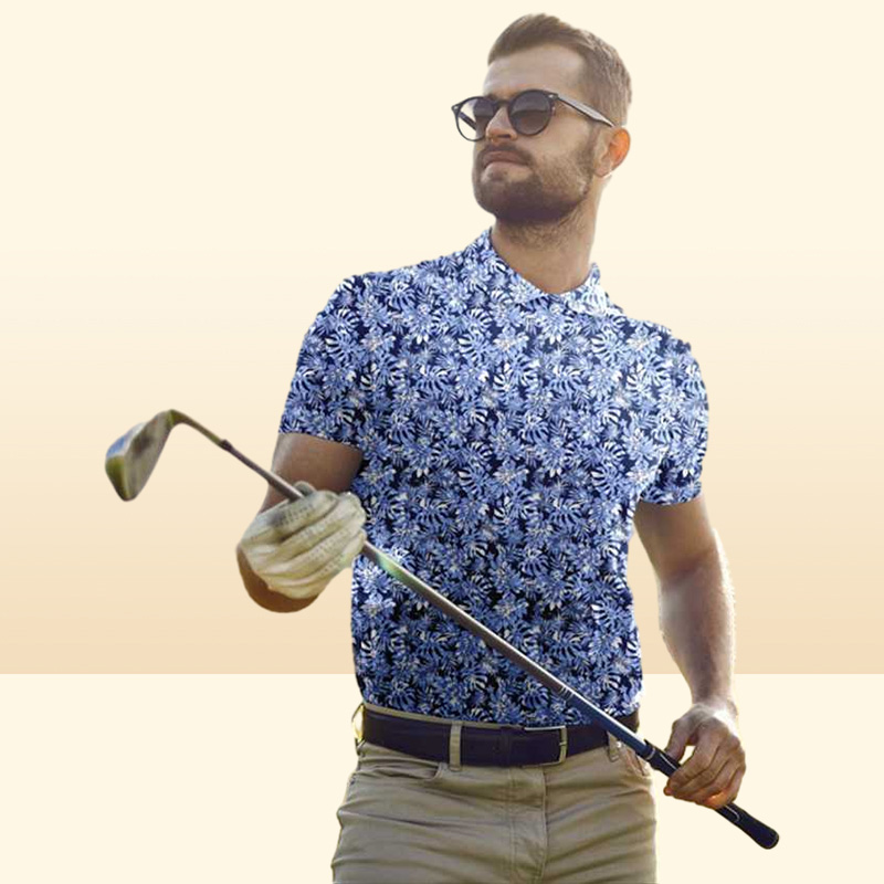 Men039s Polos British Men39s Golf Shirt Lapel Highend Fashion Brand Casual Quality Top Spring SummerMen039s Men03