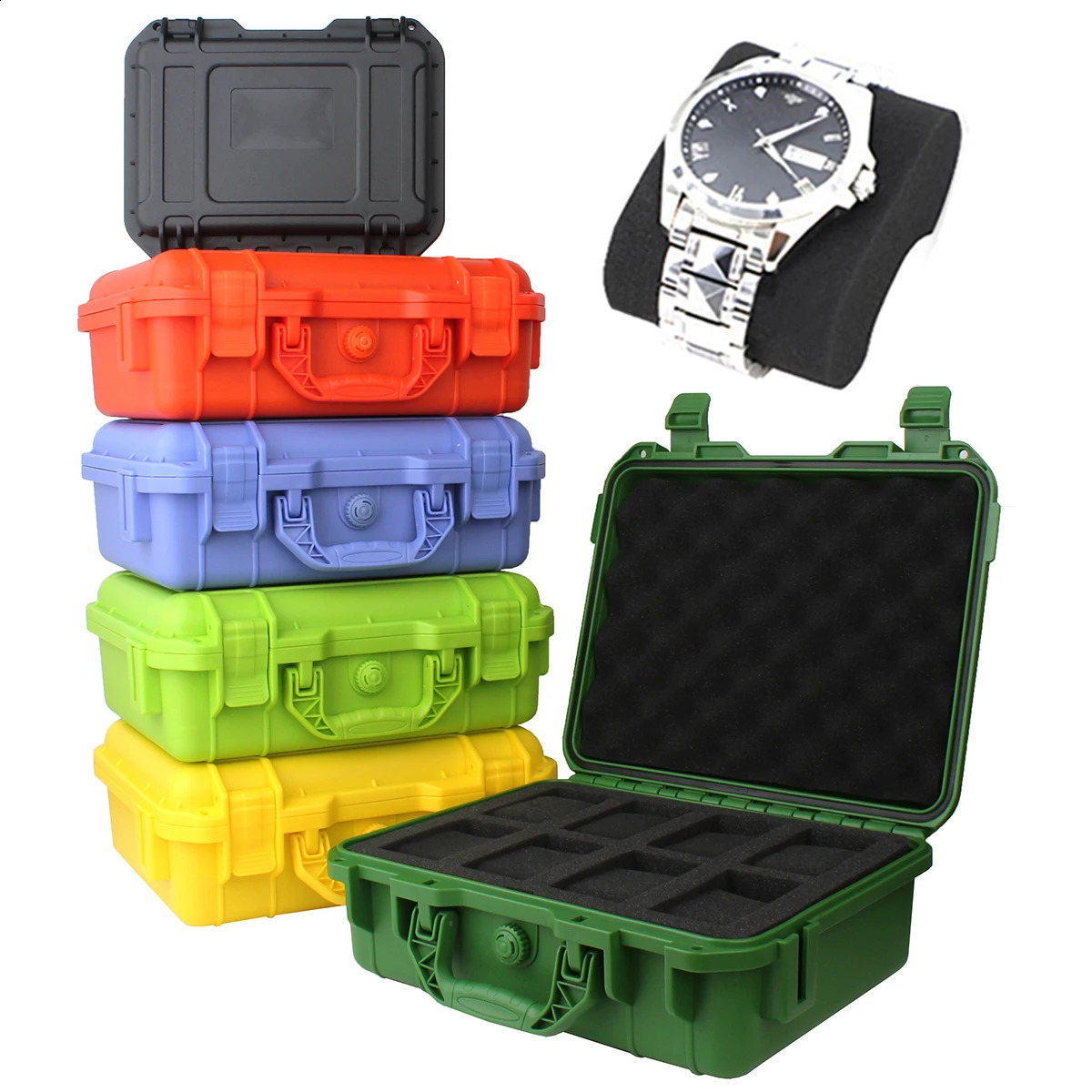 28 Grid High-end Watch Box Collection Watch Antique Protective Safety Box Thickened With Sponge Moisture-proof Box 240127