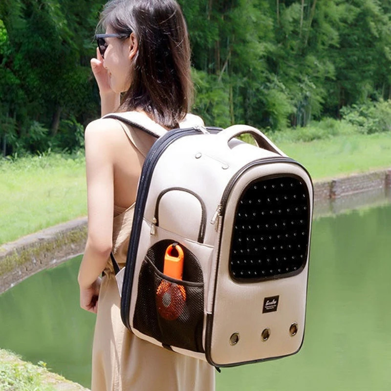 Trolley Pet Backpack Large Space Mute Universal Wheel Cat Bag Folding Trolleys Pets Bags Cats And Dog 240131