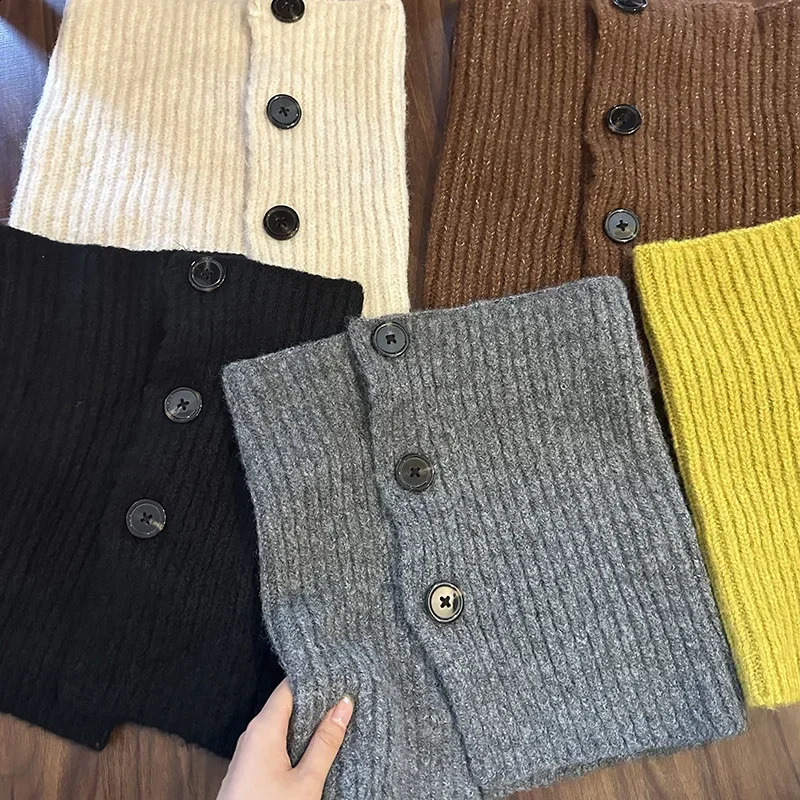 Women Solid Cashmere Scarves Lady Winter Thicken Warm Soft Pashmina Shawls Wraps Pink Black Female Knitted Wool Long Scarf 240201