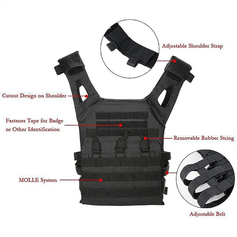 600D Bullet Proof Vest hunting Tactical Vest Military Molle Plate Magazine Airsoft Paintball CS Outdoor Protective 240125
