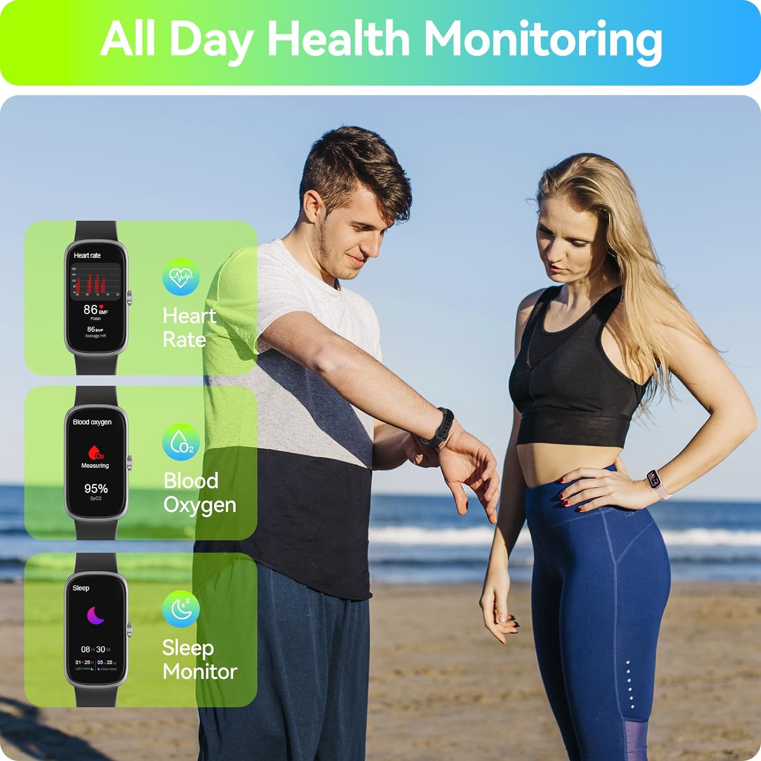 US stock Vibrant Color Options Available AnyLoop Fitness Tracker and Activity Monitor with Advanced Sensors for Enhanced Wellness Insights