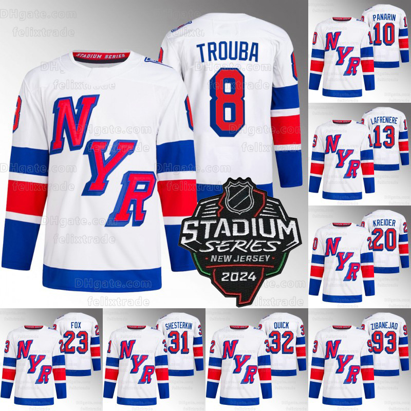 New 31 Igor Shesterkin Rangers 2024 Stadium Series jersey K'Andre Miller Filip Chytil Mika Zibanejad Chris Kreider Artemi Panarin Kaapo Kakko Adam Fox Jacob Trouba