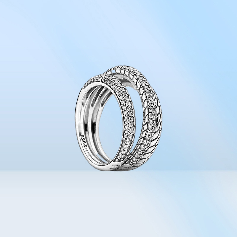 925 Sterling Silver Womens Diamond Ring Luxury Designer Ring Fashion Jewelry Rose Gold Love Wedding Engagement Rings For Women8029