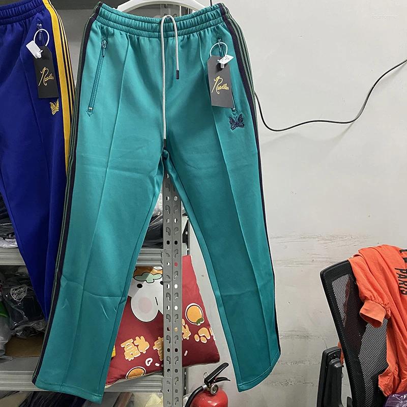 Men's Pants Pants Needles Drawstring Graphic Stripe Track Embroidered Butterfly Sweatpants AWGE Trousers Casual Pantnes z250226
