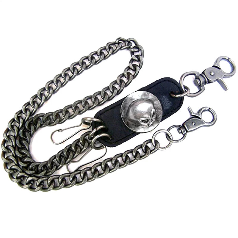 Mens Motorcyle KeyChain Jean Biker Wallet Belts Chain Skull Charm Gothic Rock Skull Pants Trousers Waist Key Mens BL48 240127
