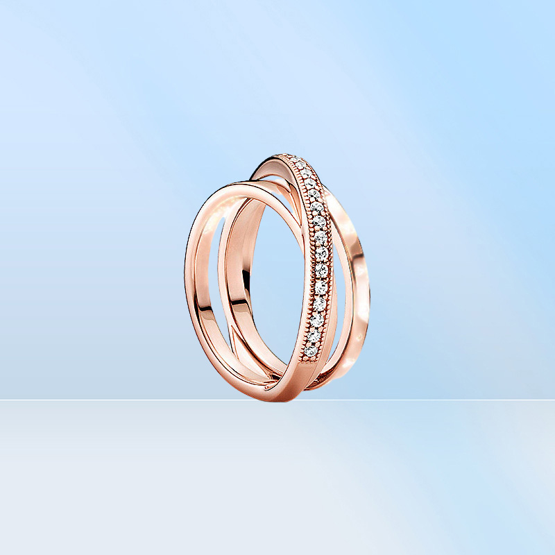 925 Sterling Silver Womens Diamond Ring Luxury Designer Ring Fashion Jewelry Rose Gold Love Wedding Engagement Rings For Women8029